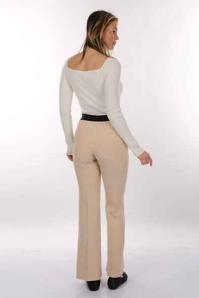 Modiva Minimalist Yüksek Bel Midi Kadın Pantolon - Günlük & Ofis ürün görseli 1