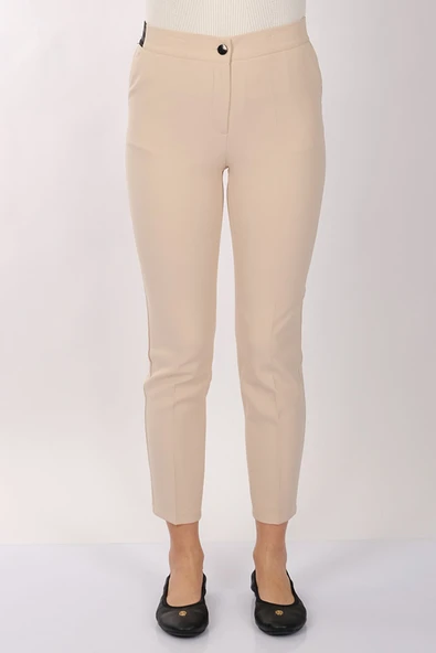Modiva Minimalist Yüksek Bel 7/8 Dar Kesim Kadın Pantolon - Günlük & Ofis ürün görseli 1