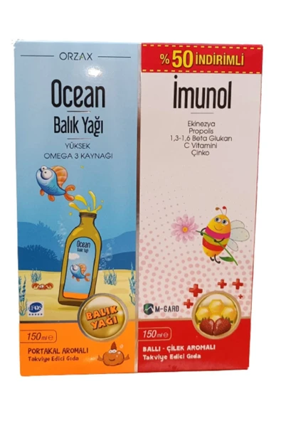Ocean Balık Yağı Portakal Aromalı Imunol Şurup(%50 INDİRİMLİ) ürün görseli 1