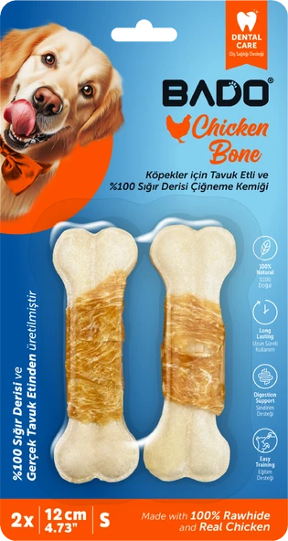Bado Tavuklu Çiğneme Kemiği 12 Cm 2Li ürün görseli 1