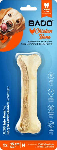 Bado Tavuklu Çiğneme Kemiği 15 Cm 1Li ürün görseli 1