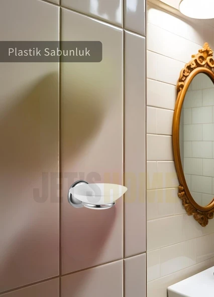 Sabunluk Paslanmaz Katı Sabun Tutucu Sabun Düzenleyici Plastik Krom ürün görseli 1