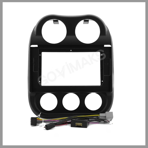 JEEP COMPAS 2010-2016 UYUMLU ÇERÇEVE 10''  SİYAH ANDROID MULTİMEDYA ÇERÇEVESİ - SOKET+CANBUS ürün görseli 1