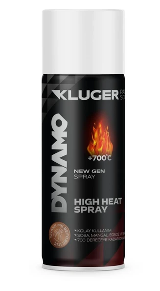 Dynamo Isıya Dayanıklı Sprey Boya 400ml  Beyaz ürün görseli 1