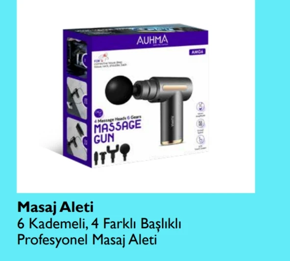 AMG 6 sihaysu 5 farklı başlık profesyonel masaj aleti ürün görseli 1