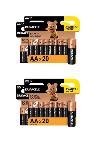 Duracell Alkalin AA Kalem Piller, 40 Lı Paket ürün görseli 1