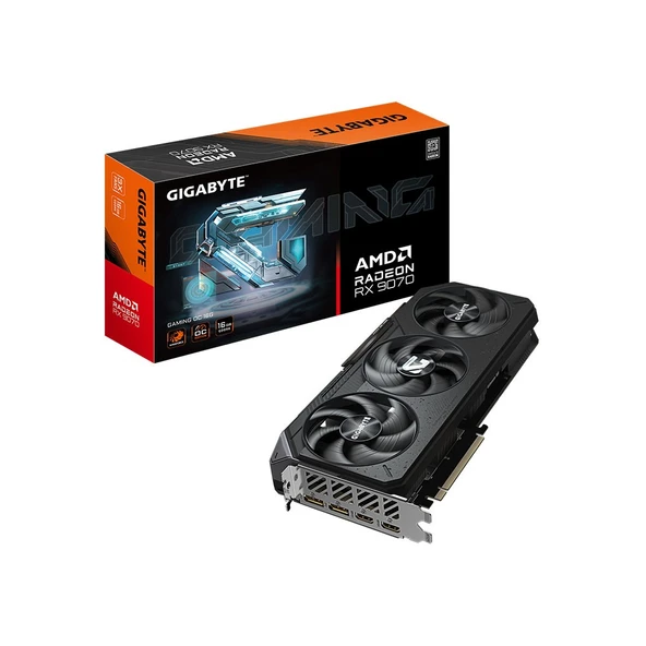 GIGABYTE Radeon RX 9070 GAMING OC 16GB RGB Lighting 256Bit AMD Ekran Kartı-GV-R9070GAMING OC ürün görseli 1
