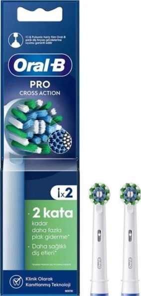 Oral-B Pro Cross Action X-filament Şarjlı Diş Fırçası Yedek Başlığı 2li ürün görseli 1