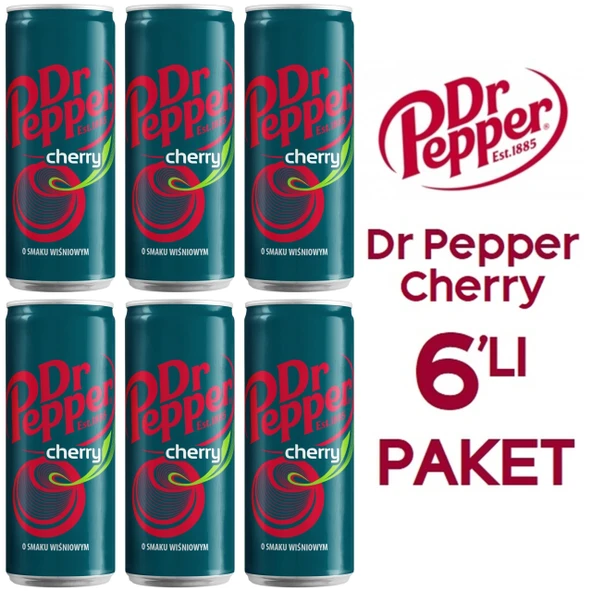 Dr Pepper Cherry 330ml 6'li Paket ürün görseli 1