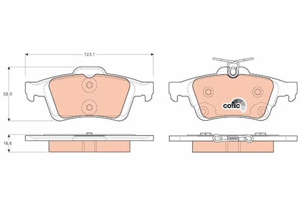 ARKA BALATA FOCUS II CMAX 03 CONNECT 02 LAGUNA III 07 OPEL VECTRA C 02 SIGNUM 03 CITROEN C5 08 PEUGEOT P508 10 18 1647875980-4254.A8 ürün görseli 1