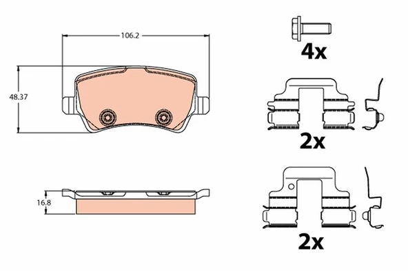 ARKA BALATA MONDEO 07 GALAXY 06 SMAX 06 VOLVO S60 S80 06 V70 07 V60 XC60 FREELANDER 2.2 06 31317483 ürün görseli 1