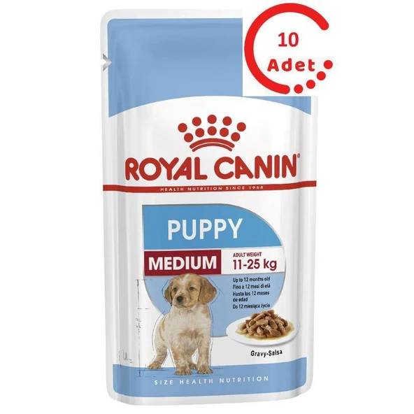 Royal Canin Medium Puppy Köpek Yaş Maması 140gr x 10 Adet ürün görseli 1