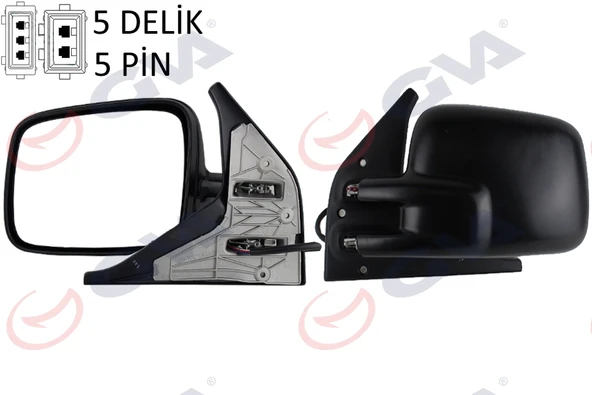 DIŞ DİKİZ AYNASI SOL TRANSPORTER T4 96 ELEKTRİKLİ ISITMALI KONVEKS VM-186EHL ürün görseli 1