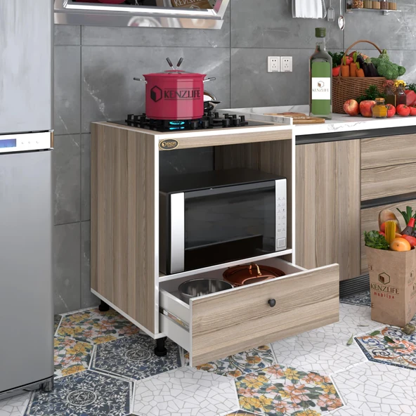Kenzlife ocak dolabı piraye crd 85*70*60 XLARGE çekmeceli hazır mutfak ankastre gömme ocak için ürün görseli 1