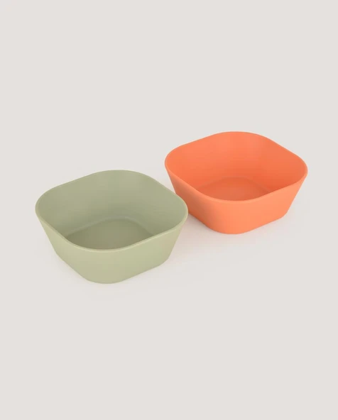 2'li Kare Kase Sage Green-Peach - Resim 3