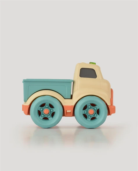Bej Sesli ve Işıklı Minik Pikap - Resim 3