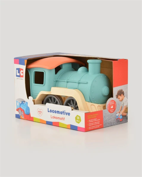 Bej Oyuncak Tren Lokomotif - Resim 6