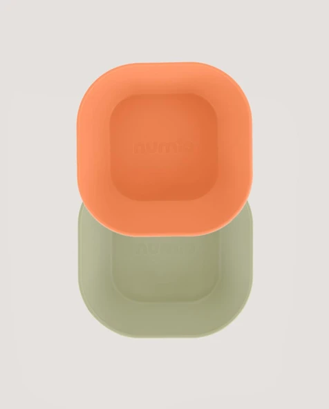 2'li Kare Kase Sage Green-Peach - Resim 5