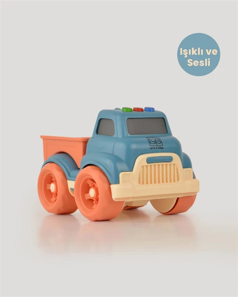 Turkuaz Sesli ve Işıklı Minik Pikap ürün görseli 1