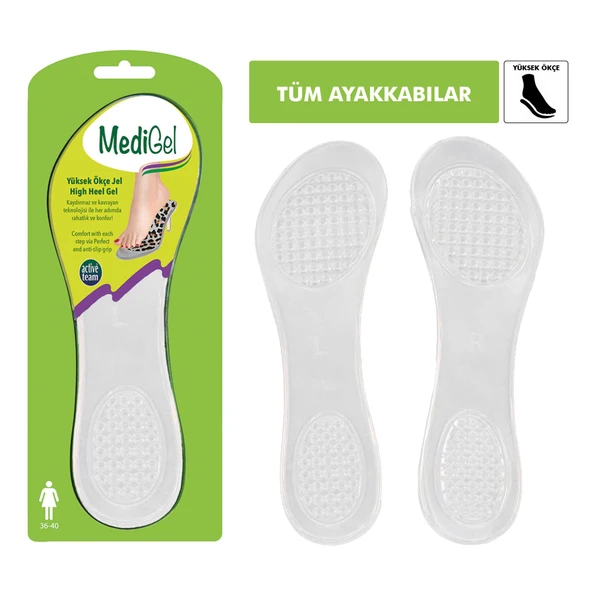 MG12 - Topuklu Ayakkabı Ve Babet Yapışkanlı Jel Iç Tabanlık | Yumuşak, Kayma Önleyici Yastıklama ürün görseli 1