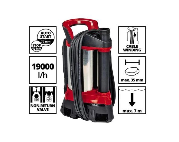 Einhell GE-DP 7935 N-A ECO Dalgıç Pompa - Kirli Su - Resim 2