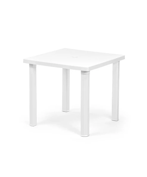 Omnipazar SY-2570 Beyaz Kare Plastik Masa 80 cm ürün görseli 1