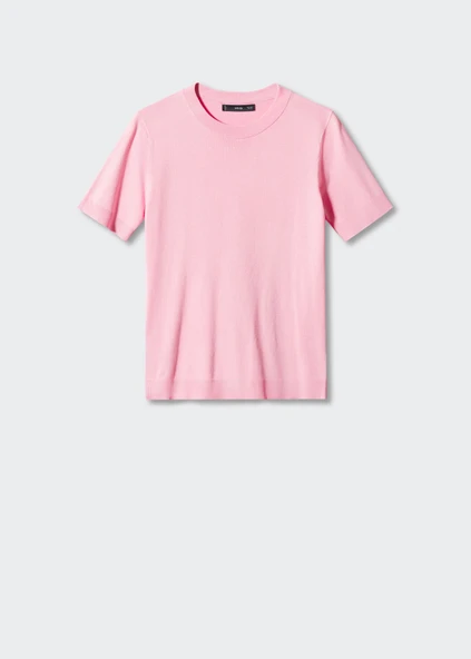 Mango Kısa Kollu Kazak Pembe ürün görseli 1