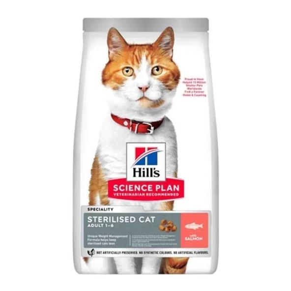 Hill's Somonlu Kısırlaştırılmış Yetişkin Kedi Maması 1.5 Kg ürün görseli 1