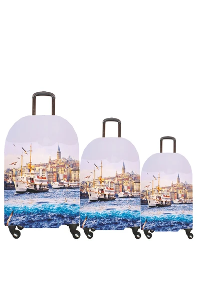 (My#33 Eminönü) VALİZLER İÇİN KILIF SETİ (KABİN ORTA VE BÜYÜK) ürün görseli 1