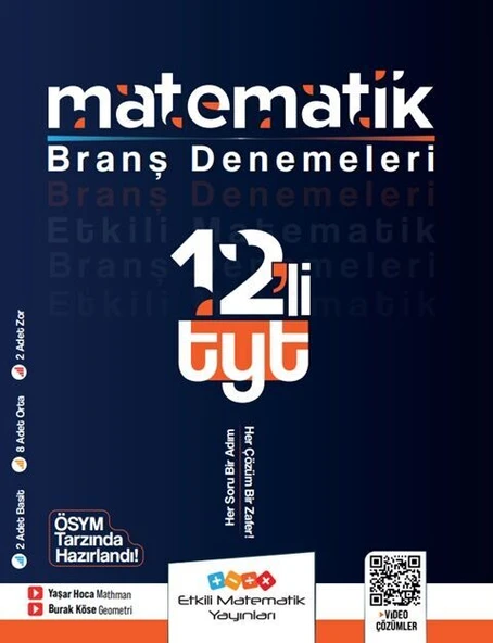 Etkili Matematik Yayınları TYT Matematik 12 li Branş Denemeleri ürün görseli 1