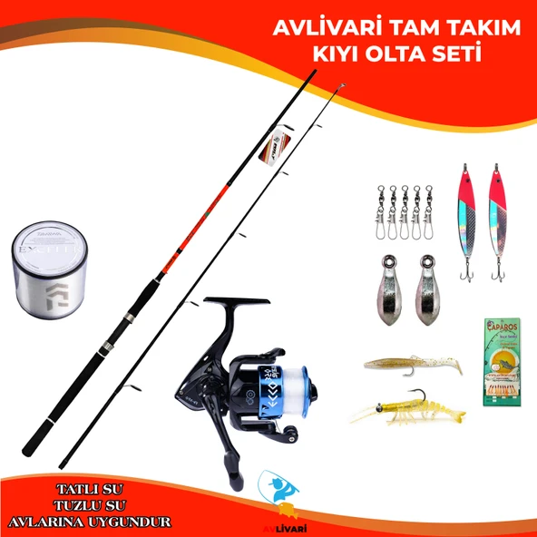 Wily Feeder 270 Cm 10-35 Gr Avlivari Ecco 4000 Olta Makinası 14 Parça Tam Takım Kıyı Hobi Usta Olta Seti ürün görseli 1