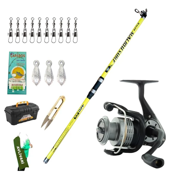 Okuma Revenger RV-55 Otta Makinesi - Bauer Malibu 420 Cm Tam Takım Lux Usta Profesyonel Hobi Surf Olta Seti ürün görseli 1