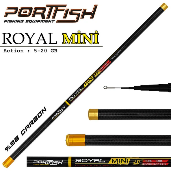 Portfish Mini Royal Carbon Göl Kamışı 720 cm 5-20 gr ürün görseli 1