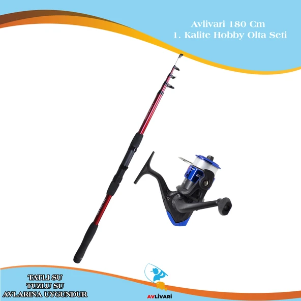 Avlivari 180 Cm 1.Kalite Hobby Çocuk Olta Seti ürün görseli 1