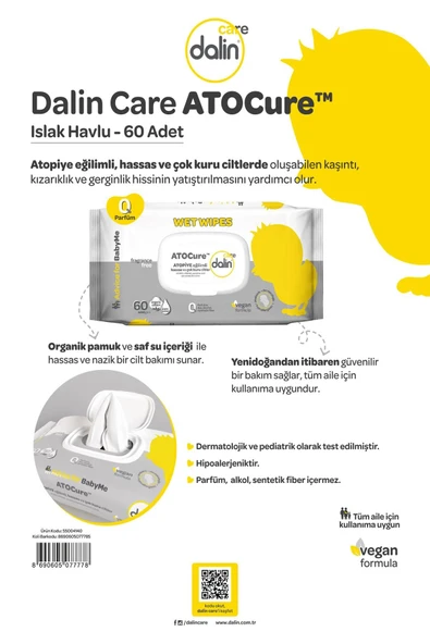 Dalin Atocure Islak Mendil 60'lı - Resim 2
