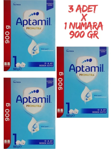Aptamil Pronutra 1 Devam Sütü 900 gr 0-6 Ay 3 Adet ürün görseli 1