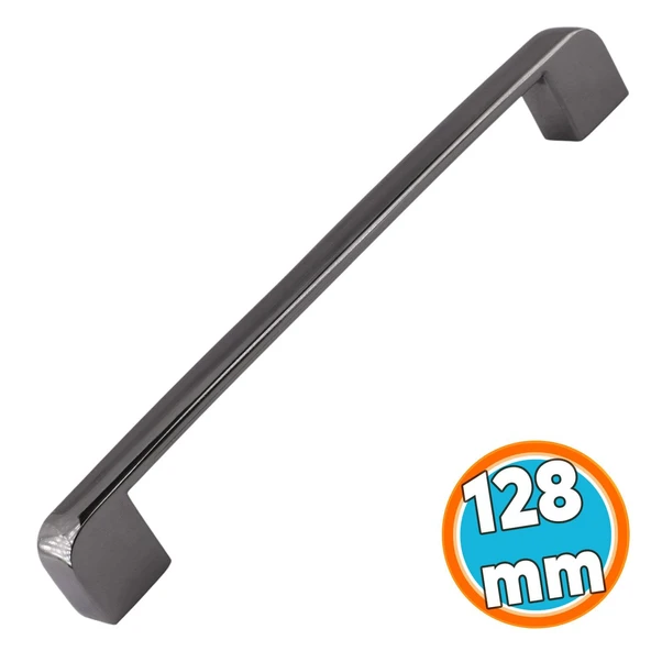 Mobilya Mutfak Dolap Çekmece Dolabı Kapak Metal Kulpu Kulbu Kulpları Füme 128 Mm-12.8 Cm ürün görseli 1
