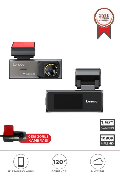 Lenovo S7/1970 Siyah Wifi Araç İçi  Ön Ve Arka Araç Kamerası ürün görseli 1