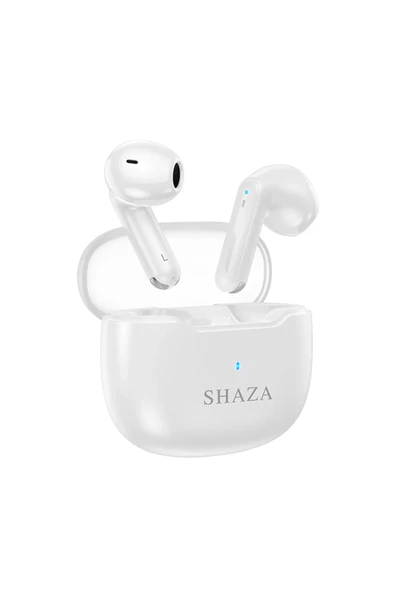 SHAZA SZAir7 Gürültü Azaltma ENC 4 Mikrofonlu Bluetooth 5.3 TWS Bluetooth Kulaklık Beyaz ürün görseli 1