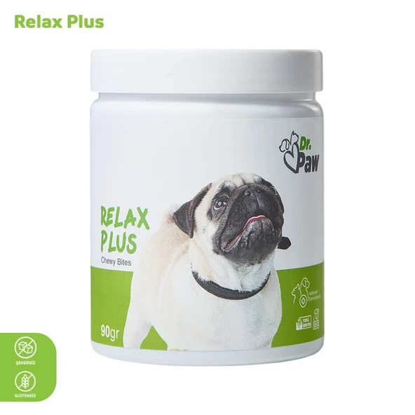Relax Plus: Küçük Irk Köpekler için Glütensiz ve Şekersiz Stres Azaltıcı Çiğnenebilir Tablet (90 gr) ürün görseli 1