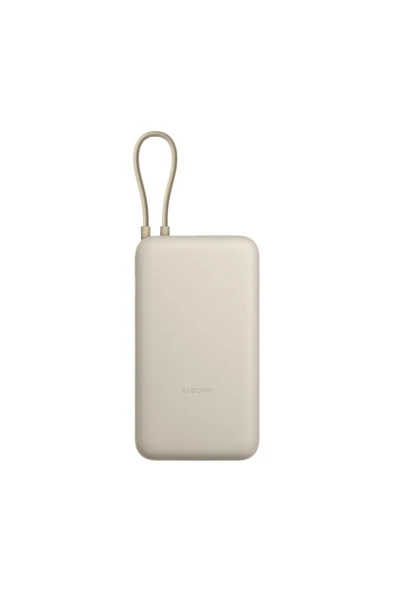 Xiaomi 33W 20.000Mah Krem Powerbank USB ve USB-C Portu ve USB-C Entegre Kablo BHR8851GL ürün görseli 1
