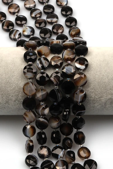 Akik Doğal Taş Dizi 5 x 10 mm Yassı Kesim ürün görseli 1