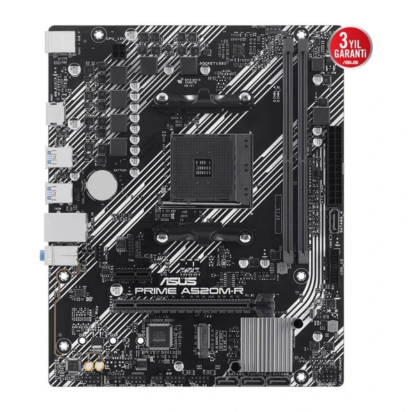 ASUS PRIME A520M-R AMD A520 AM4 DDR4 5100 HDMI M2 USB3.2 mATX ürün görseli 1