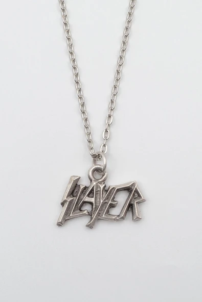 Slayer Gümüş Kaplama Düz Zincir Kolye ürün görseli 1