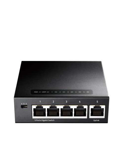 CUDY 5-Port Gigabit Metal  Switch ürün görseli 1