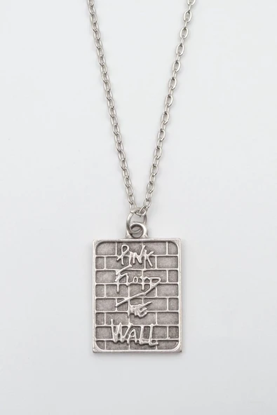 Pink Floyd The Wall Gümüş Kaplama Düz Zincir Kolye ürün görseli 1