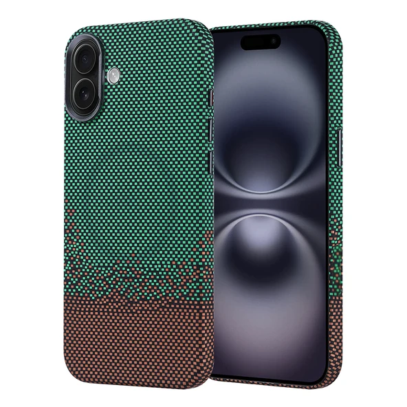 Apple iPhone 16 Plus Kılıf M-safe Şarj Özellikli Karbon Fiber Görünümlü Zore Nekst Kapak ürün görseli 1