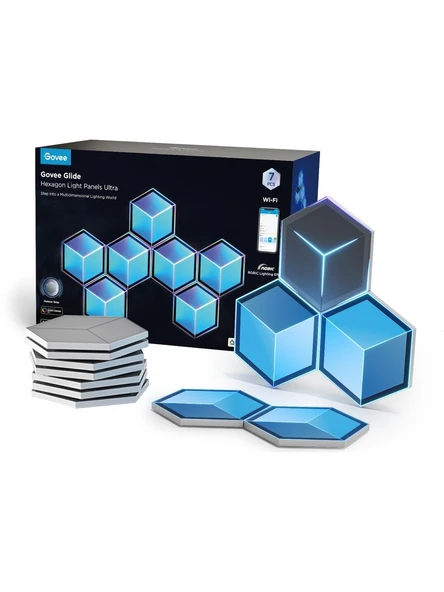 Govee Glide Hexa Ultra LED Gaming Duvar Aydınlatma Panelleri 7'li ürün görseli 1