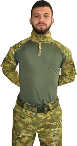 ASKERİ KAMUFLAJ COMBAT TİŞÖRT MULTİCAM HAKİ KOMBAT ürün görseli 1