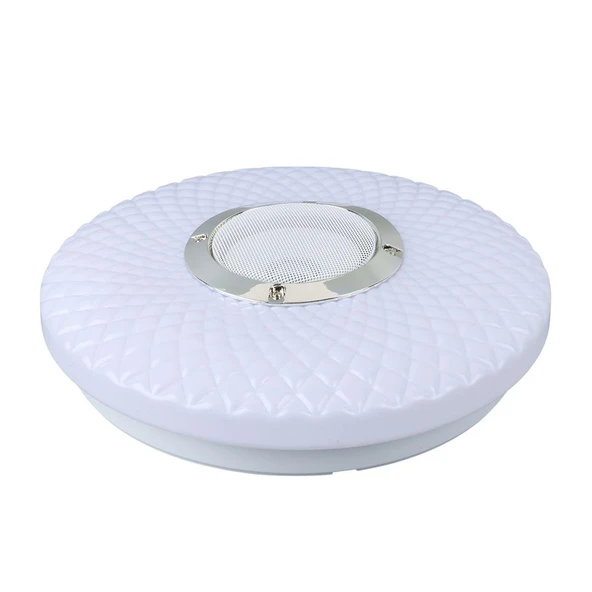 Ayt Poweramster PM-27329 Beyaz 30x6 Cm 24 Watt Bluetooth Hoparlörlü Tavan Aydınlatma Ses Bombası Hoparlör ürün görseli 1
